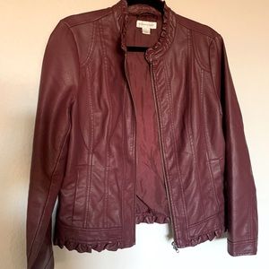 Medium Burgundy Christopher Banks Jacket